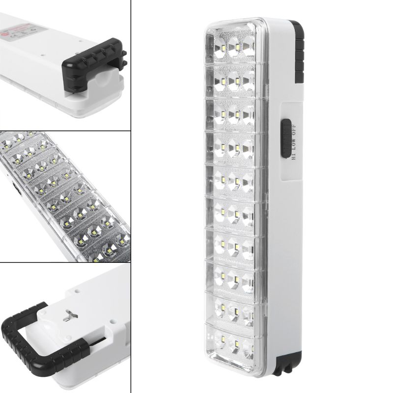 Luz de emergencia recargable para exteriores, lámpara de seguridad LED para acampada, enchufe europeo, 30 LED