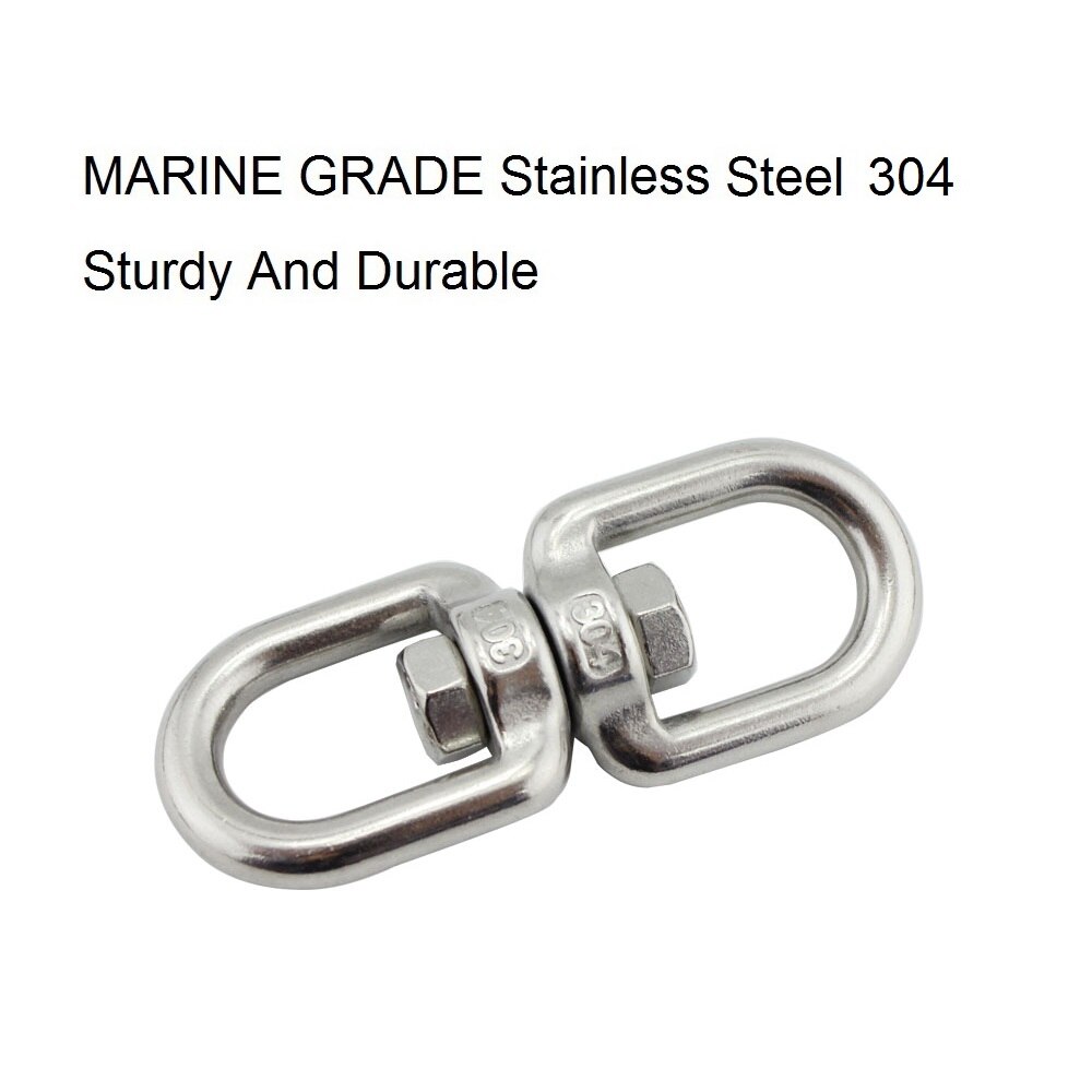 5Stck 304 Edelstahl Auge Zu Auge Anker schwenken 4mm 5mm 6mm 8mm 10mm schwer Pflicht Edelstahl Marine Anker Kette schwenken