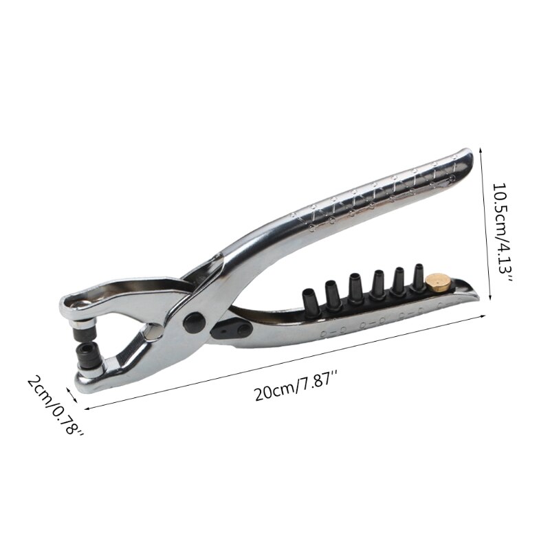 Practical Metal Rivets Eyelet Hole Punch Pliers Tool with Eyelets Grommets Riveting Punching Gadget for Shoes Bags Belt