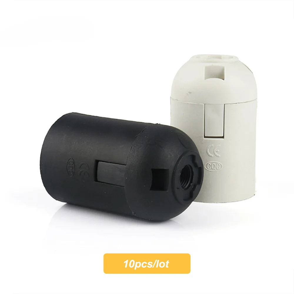 10 stk/parti belysningstilbehør  e14 e27 pæreholdere tilbehør til lampefatning armatur fleksibel lampesokkelbeslag