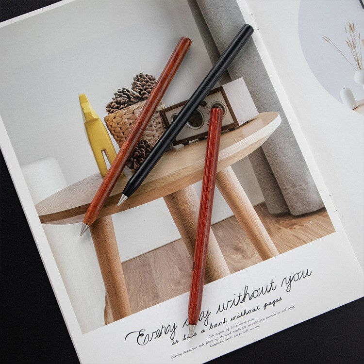 Durable Pencil Inkless Pencil Metal Pencil Eternal Pencil Wooden Metal Pen School Supplies Set Drawing Pencil Sketch Pencil