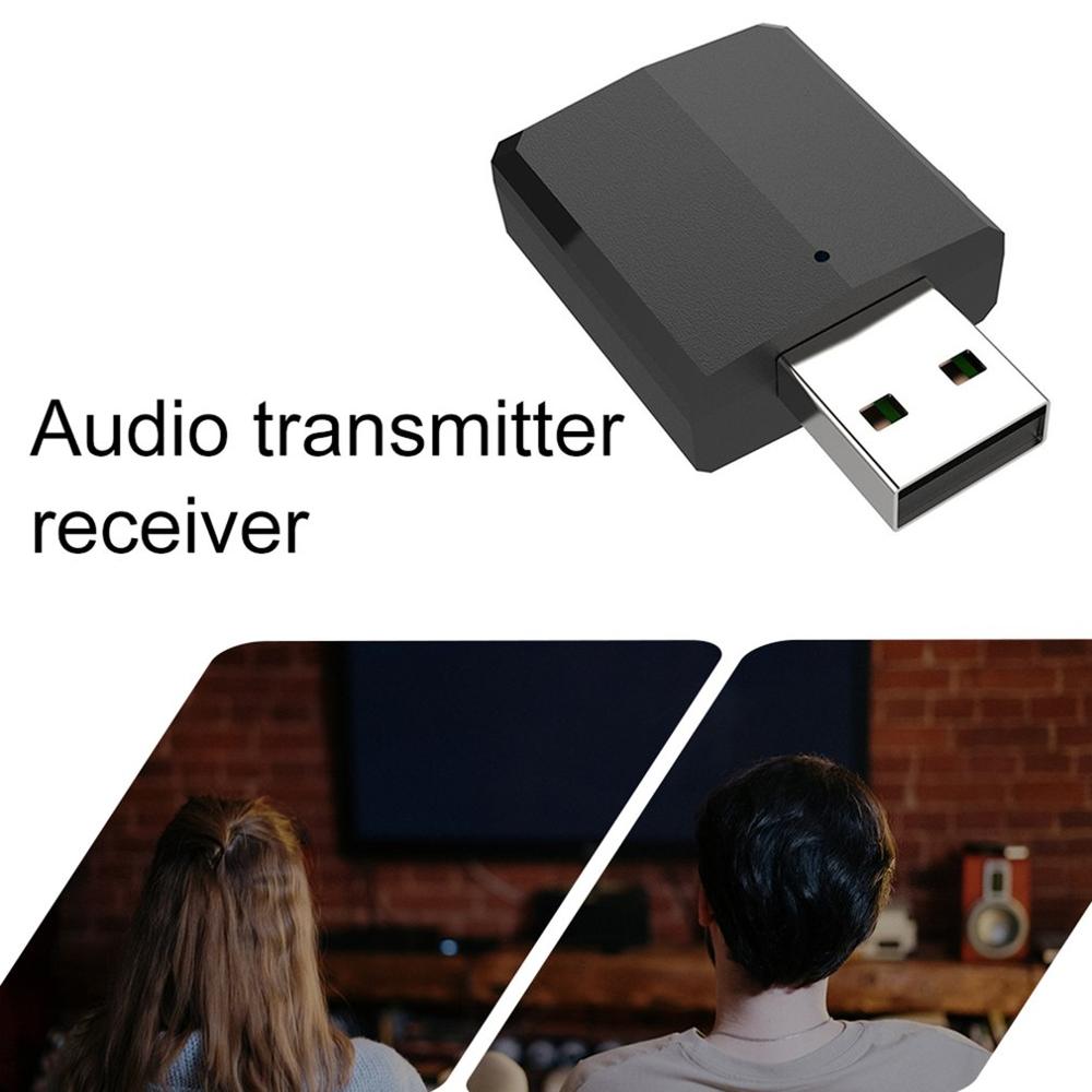 USB Adapter Audio Transmitter Receiver 3-in-1 3.5mm Mini Aux Adapter PC TV Stereo Sound System Headphones Devices