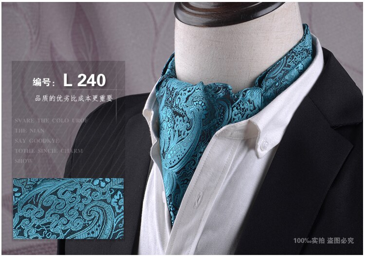 Korean Men's Scarf British Retro Suit Silk Scarf Shirt Neckband Scarf Spring and Autumn and Winter Business Scarf Scarf
