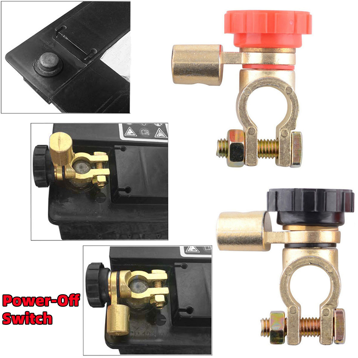 Auto Battery Terminal Link Switch Clamp Top Post Terminal Quick Cut-off Disconnect Isolator Switchs 6V 12V 24V