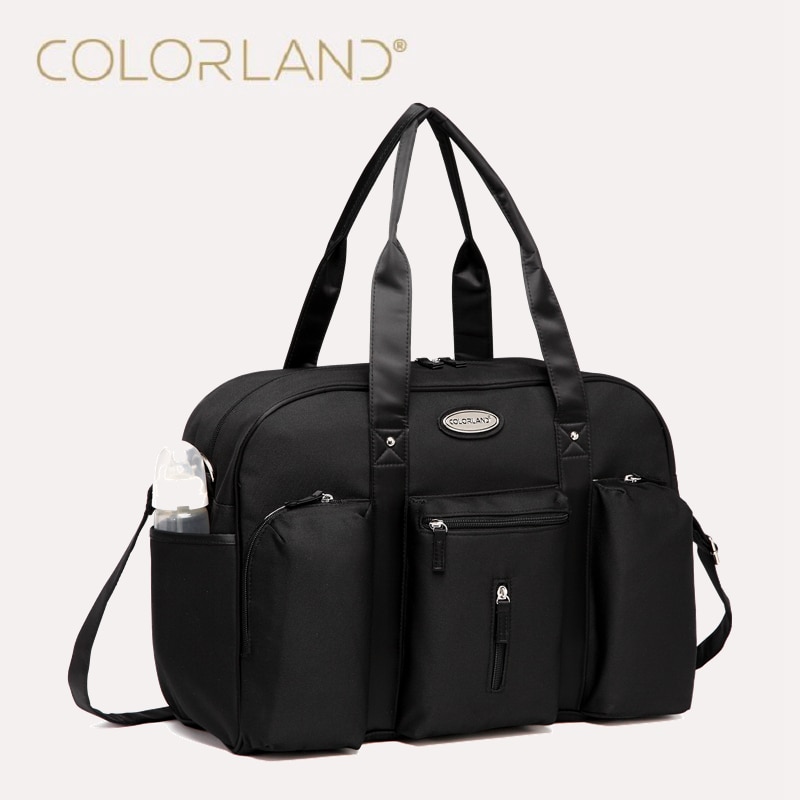 Colorland, bolso de pañales de para bebé, momia, bolsa de pañales de maternidad, organizador para papá, bolsas de mensajero cambiantes, bolso de mano para madre, bolso maternal