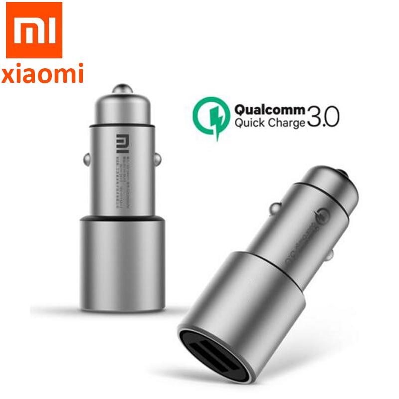 Originele Xiaomi Autolader Quick Charge 3.0 QC3.0 Xiomi 5 v/3A Dual USB 9 v/2A 12 v/1.5A voor Android iOS voor iPhone Samsung huawei