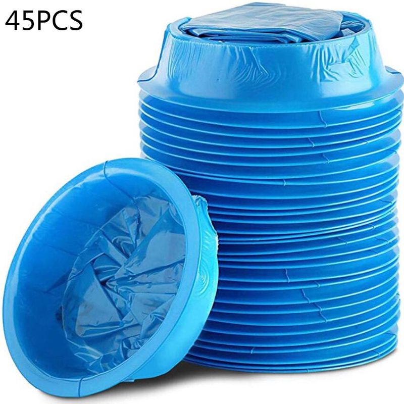 Bolsas desechables para la Emesis, paquete de 45 bolsas para el mareo por movimiento, color azul,