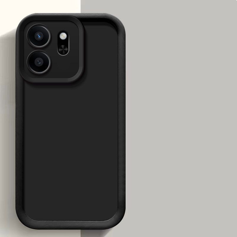 Hoesje voor infinix 50i, infinix smart 9 telefoonhoesje 50i infinix smart 9 matte achterkant cover met skin feel bescherming schokbestendig: Aluminium / Zwart