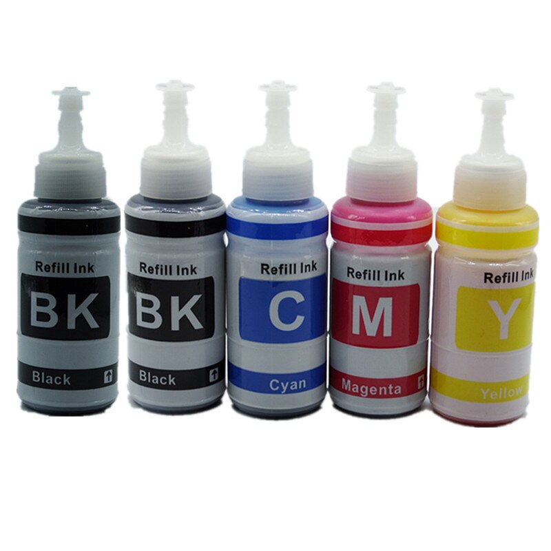 Kit de tinta de relleno No OEM, con base de inyección de tinta de 70ml, Kits para Epson L800 L801, cartucho de tinta de impresión No. T6731/2/3/4/5/6: 1 Set 1BK 5 x 70ML