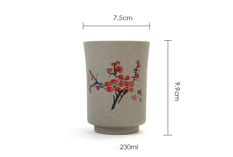 Stor kapacitet keramiske tekopper kinesiske tekopper kinesisk fung fu kop 230ml tekop