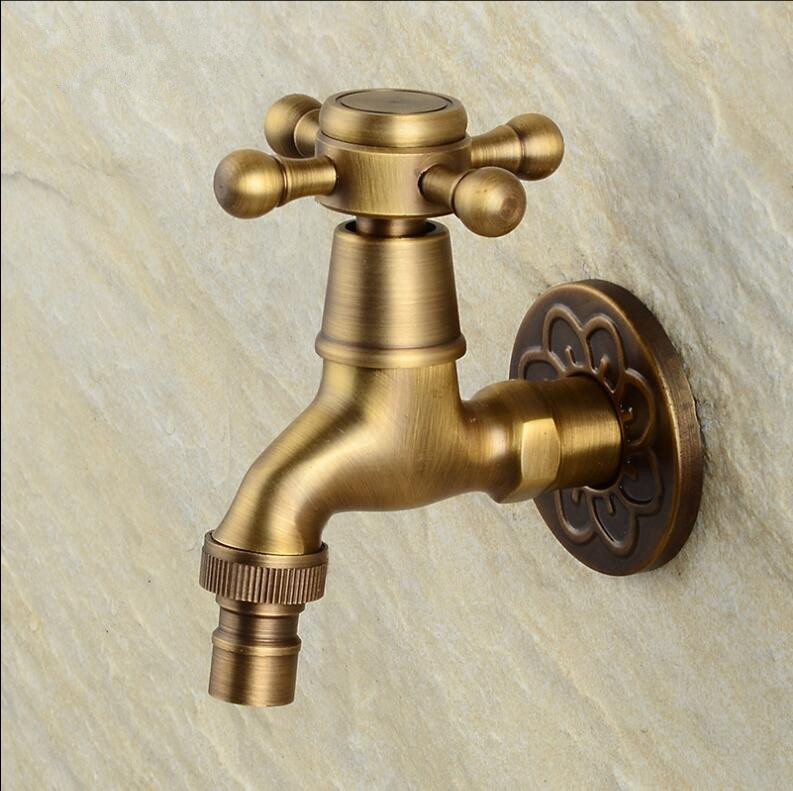 Brass Antique bronze bibcock, outside tap, washing machine faucet ...
