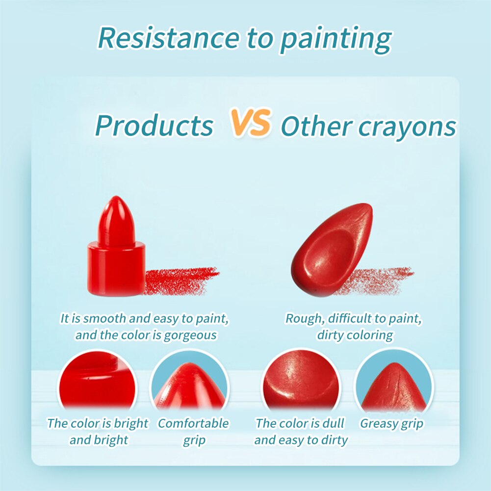 Drawing Art Supplies Baby Multi Section Painting Crayons For Children School Stationery Non Toxic Student Assorted Graffiti