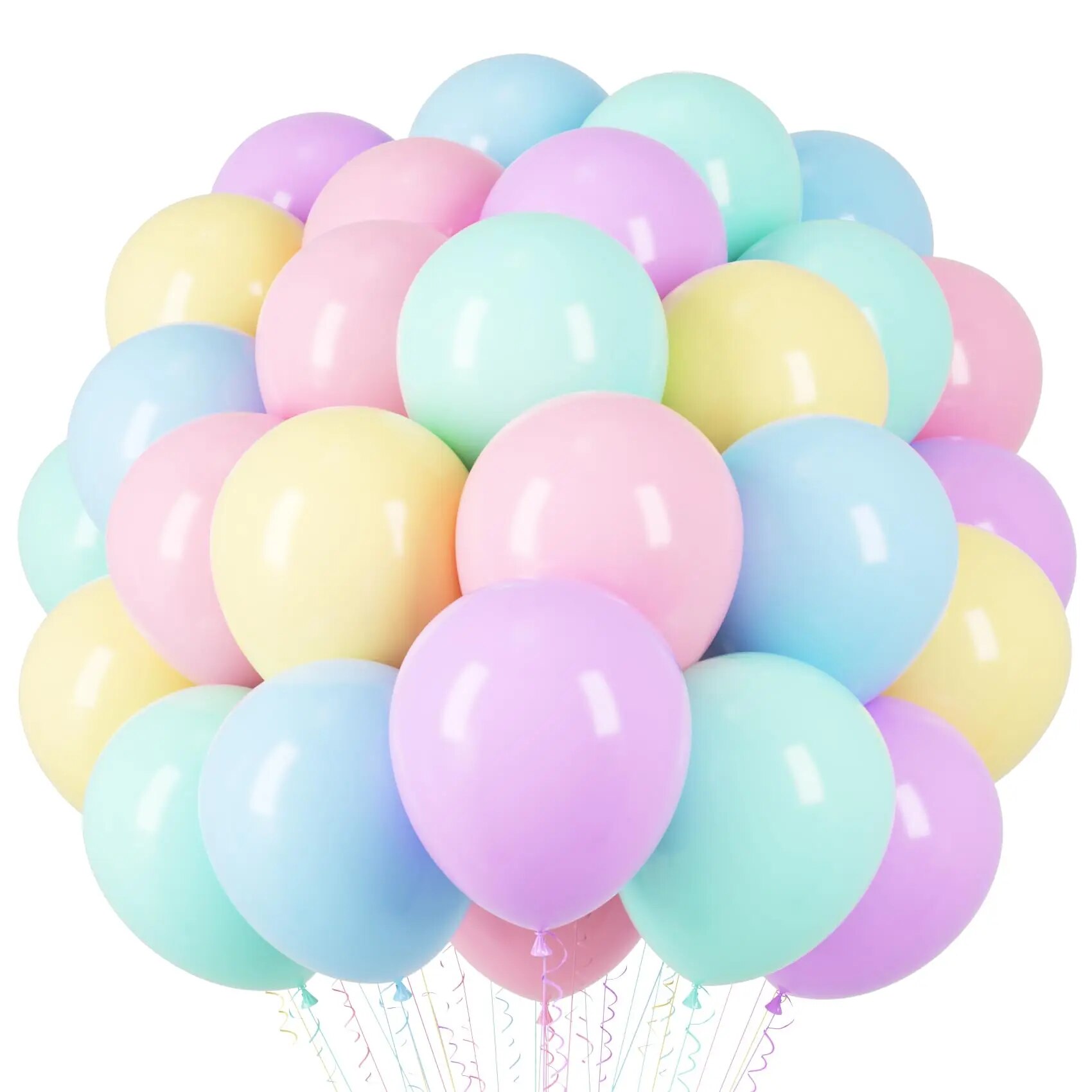 20 stuks gemengde kleuren macaron ballonnen 10 inch pastel regenboog ballonnen macaron ballonnen meerkleurige ballonnen feestdecoraties: Default Title