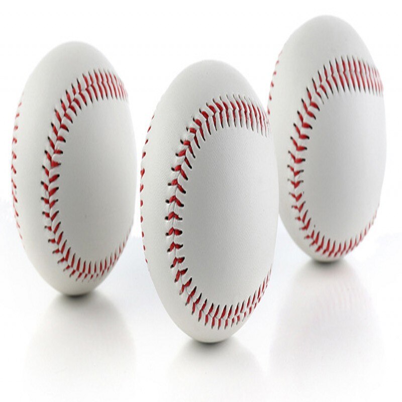 1Pcs Baseballs Pvc Bovenste Rubber Innerlijke Zachte Baseball Ballen Softbal Bal Training Oefening Baseball Ballen