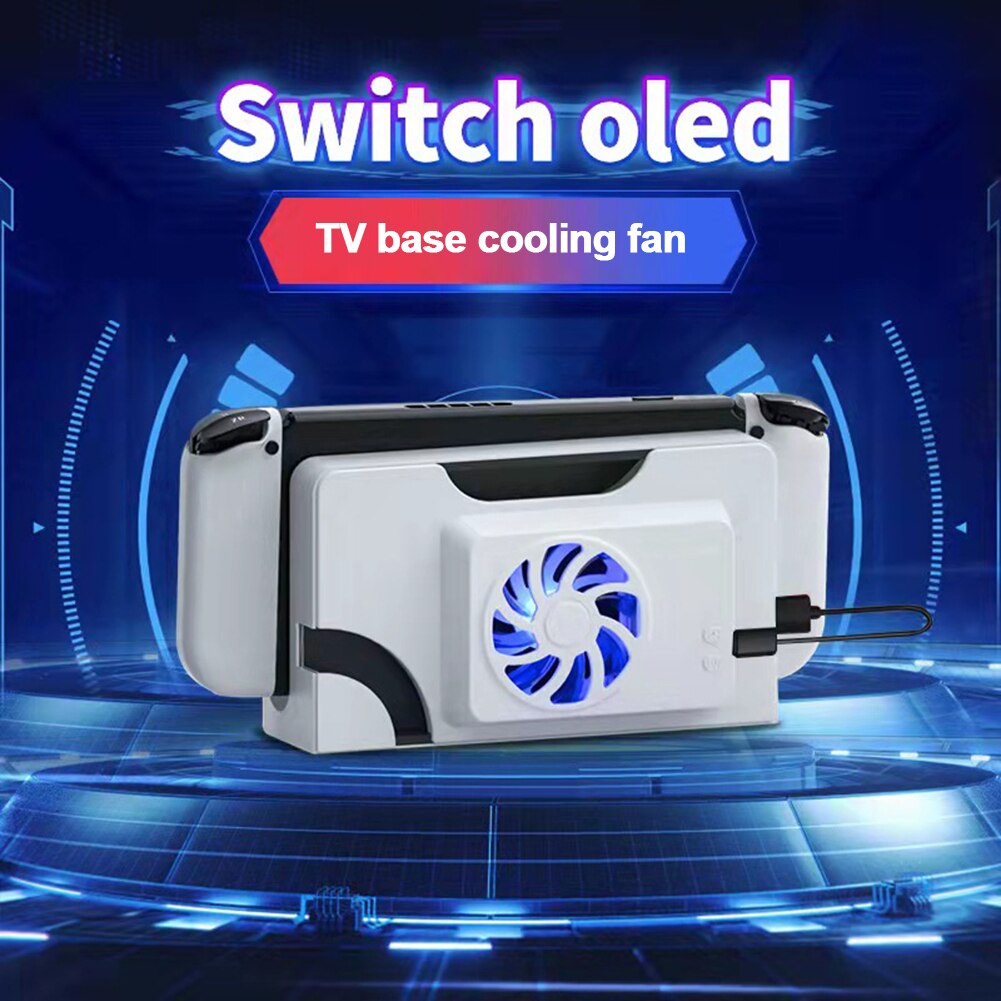 Cooling Fan NS Switch OLED External Turbo Pumping Cooler Radiator Base For Nintendo Switch OLED Docking Station Silent Heat Sink