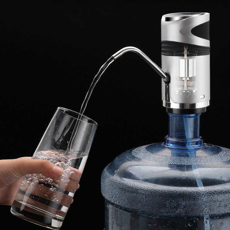 Automatisk elektrisk vandpumpe knap dispenser gallon flaske drikke switch til vandpumpe enhed med usb kabel