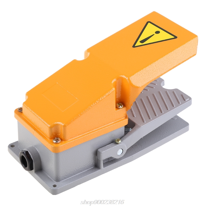 LT4 Voetschakelaar Aluminium Case Treadle Voetpedalen Voor Machine Tool Control Zilver Contact Je16 21