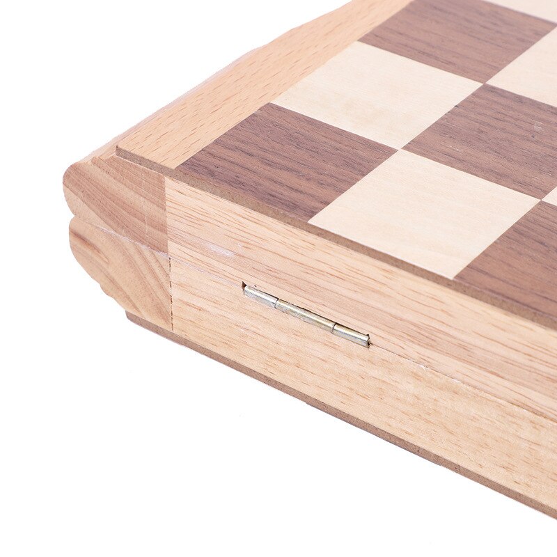 International Wooden Chess Board Game Checkers Modern Hand Carved Table Games Szachy Portable Folding Checker Accessories