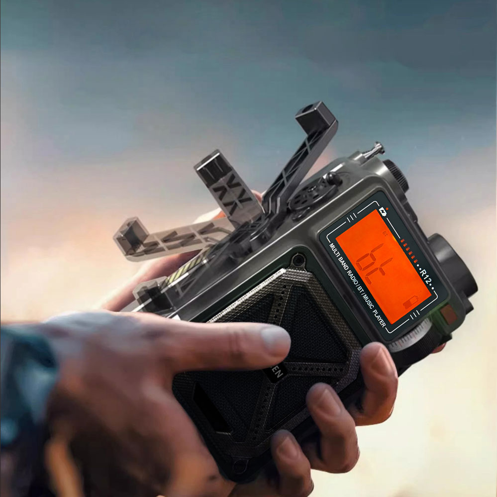 Degen  r12 radio digitale full-band bluetooth multifunzione di emergenza senza perdita di dati