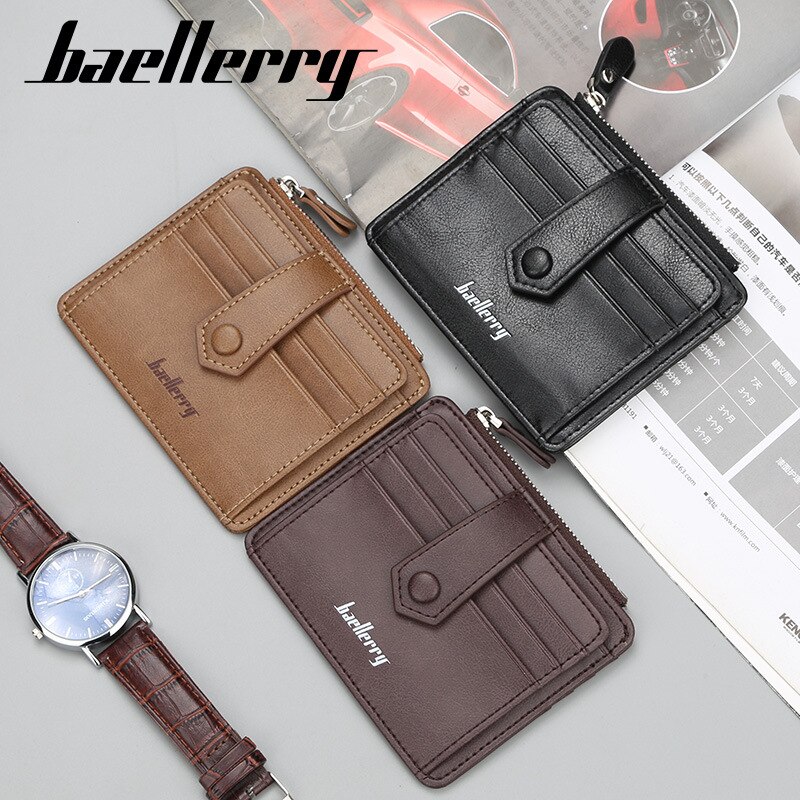 Baellerry Super Dünne Männer Geldbörse Brieftasche Karte Halter ID Kreditkarte Tasche Kleine Geldbörsen Viele Abteilungen Karte Brieftaschen männer