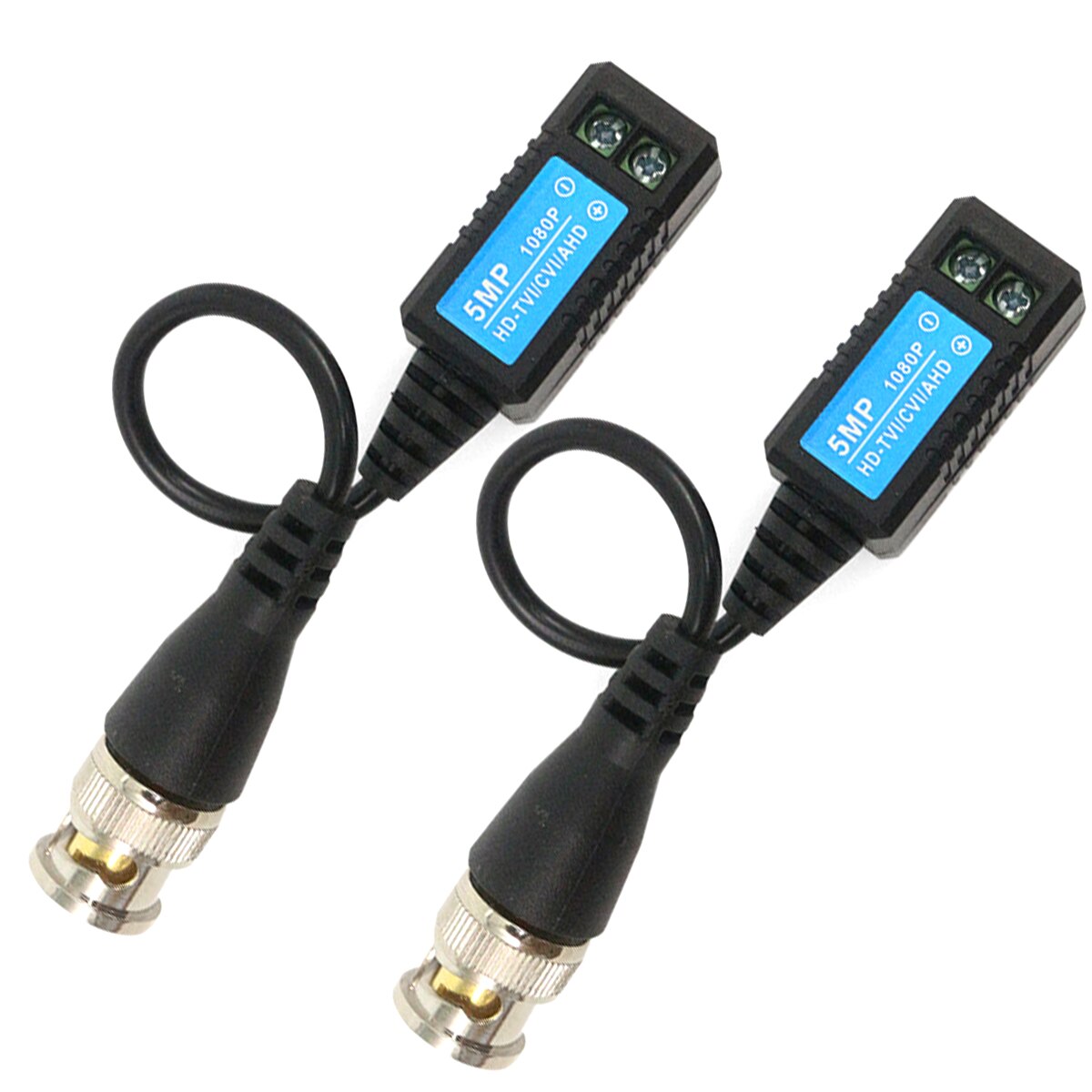1Pair HD 1080P Video Balun Twisted Pair Transmitter Connecter for Camera HD-TVI/CVI/AHD