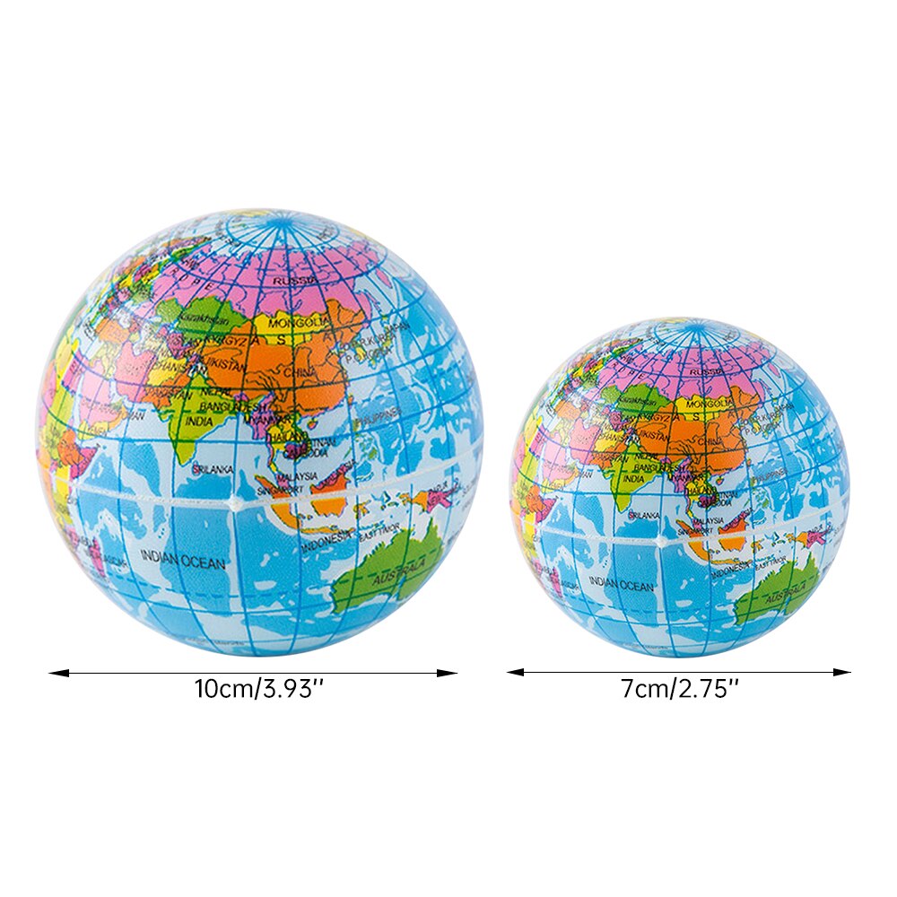 Stress Decor World Map Foam Bal Atlas Globe Palm Planeet Aarde Bal Squeeze Speelgoed Squishy Anti-Stress speelgoed Voor Kinderen