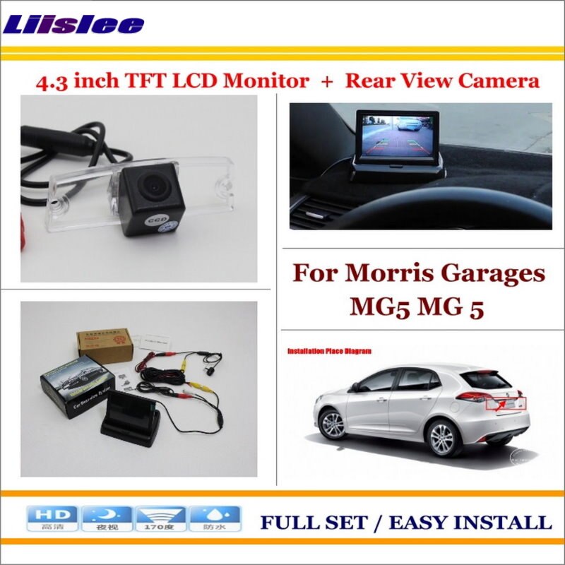 Auto Camera Voor Morris Garages MG5 Mg 5 Auto Back Up Reverse Camera 4.3 "Kleuren Lcd Monitor Achteruitkijkspiegel Parkeren systeem