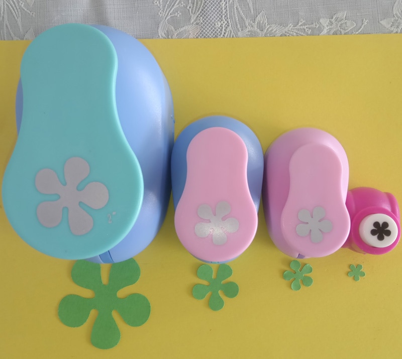 Perforadora de pétalos de espuma EVA para manualidades, cortador de papel con forma de flores, para manualidades y manualidades, DIY, para escuela, (3/8 ",5/8",1 ",2")