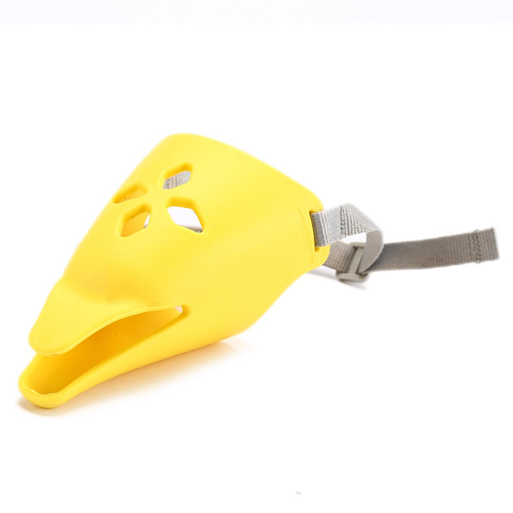 Dog Muzzles Mouth Mask Dogs Anti Barking Bite Head Muzzle Adjustable Training Pet Product Dog Duck Muzzle Dog Accessories YT0009: Yellow / S  10x6x6x13-32