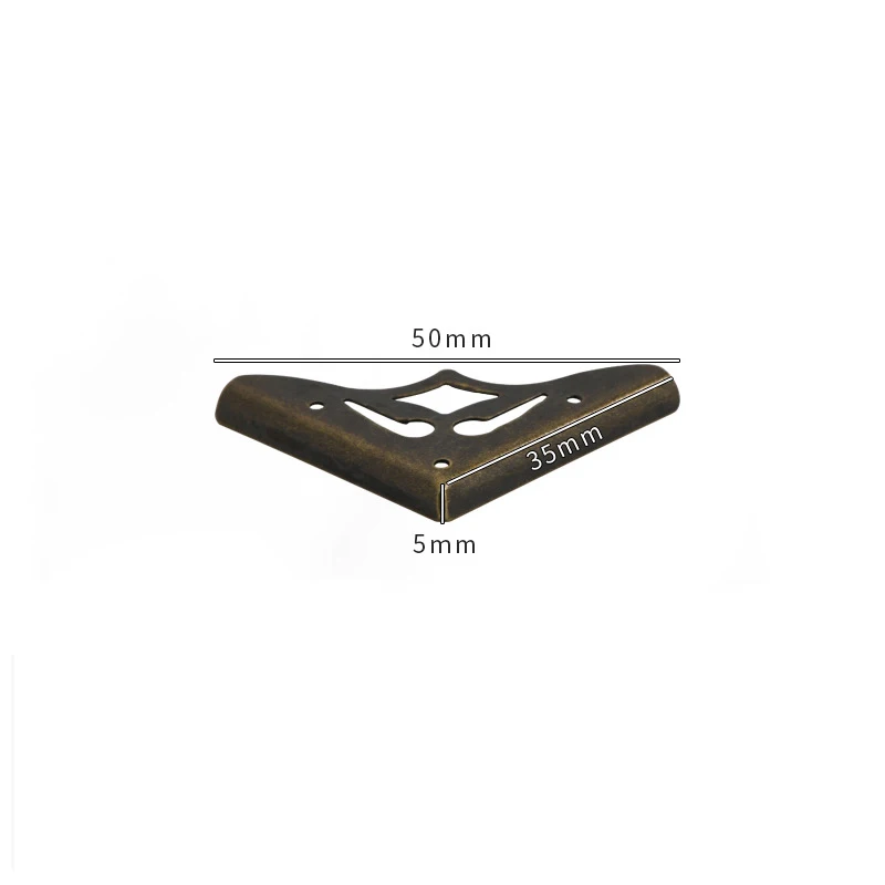 Boîte à bijoux en laiton antique, protecteur d'angle en bois, protection pour la maison, coins décoratifs, couvercle de protection d'angle, , 4 pièces: Nickel