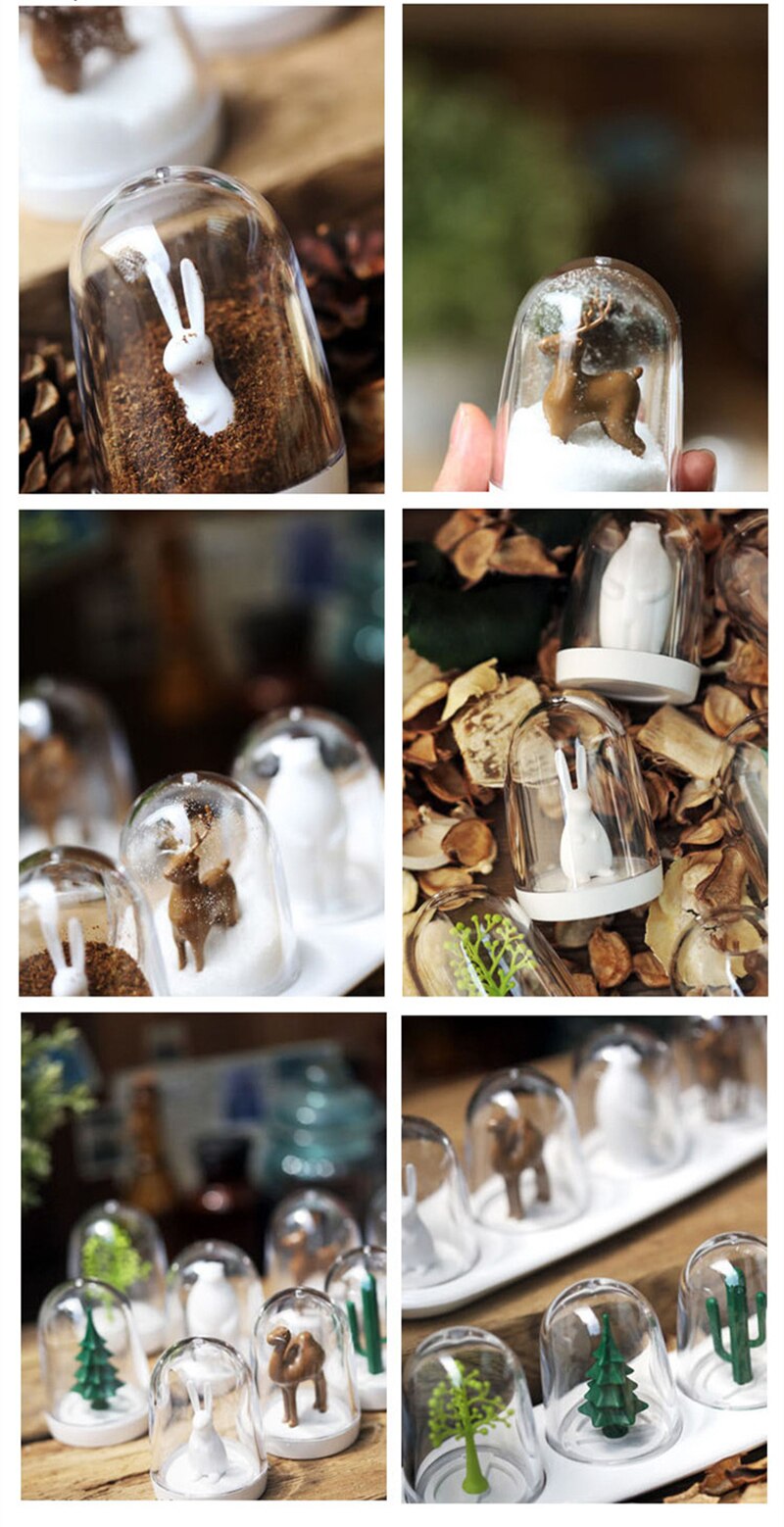 4pcs Kitchen Supplies Four Seasons Plant Spice Jar Animals Seasoning Bottle Salt Sugar Pepper Shaker Cook Tool