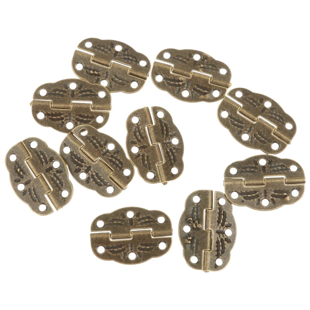 ELEG-10pcs Antiek Brons Legering Scharnier Voor Diy Ambachten Kleine Lade Sieraden Doos
