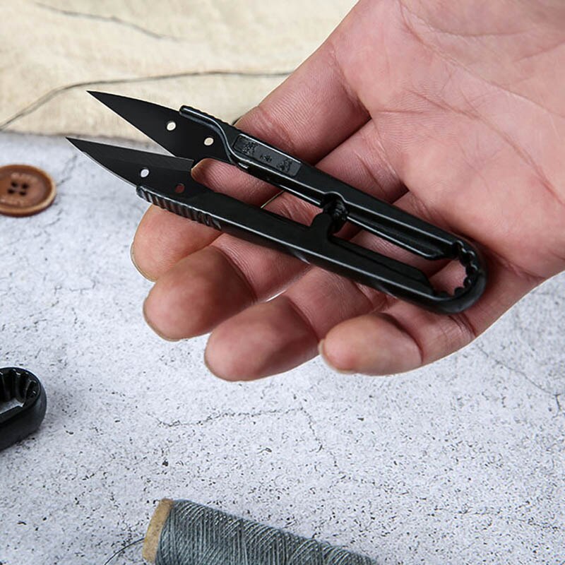 Durable U Scissors Sewing Embroidery Yarn Scissors Cutter Steel Clipper Nipper U Shape Thrum Scissors Trimming Scissor Tool