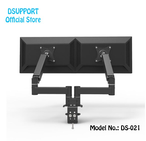 360 Degree spring arm Desktop 17"-27" Dual Monitor Holder Arm Full Motion Dual Monitor Support loading 5.5 kgs