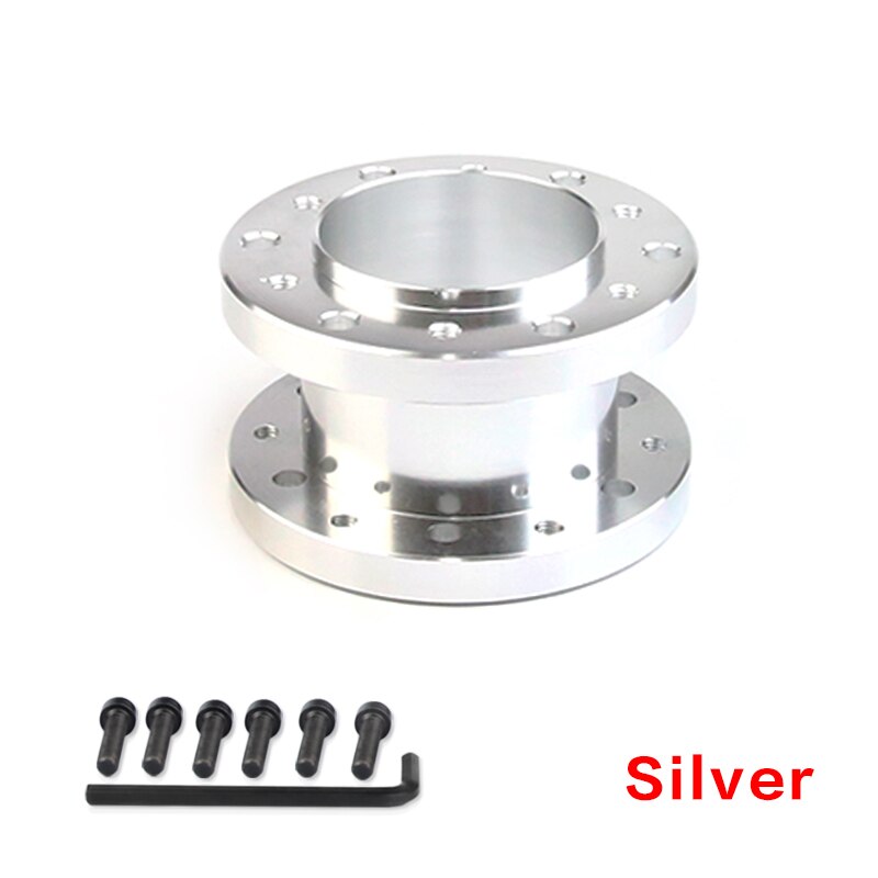 5cm Höhe Aluminium Lenkrad lenkung-rad Hub Adapter Spacer Kit für Auto: silver