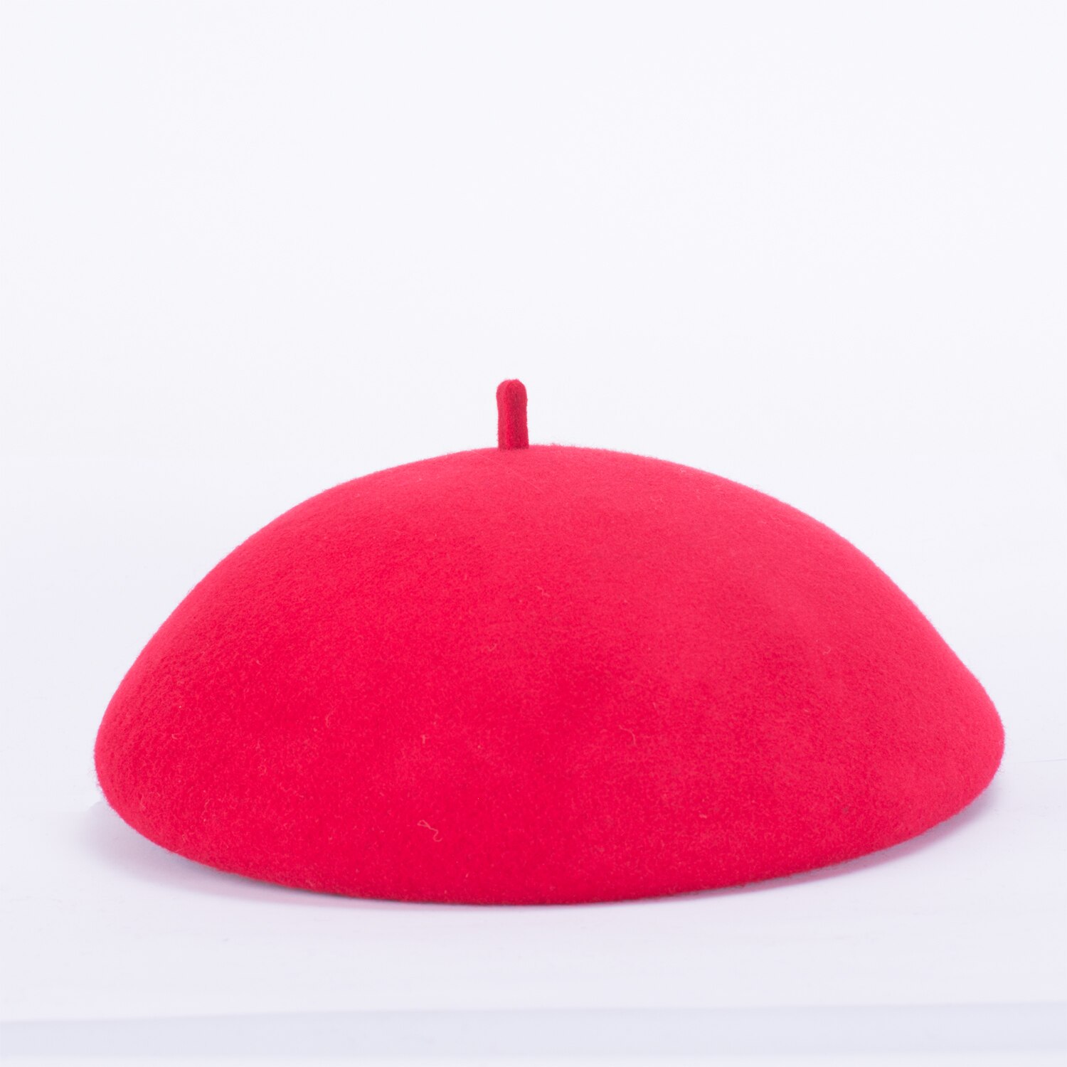Womens Dames Royal Stijlen Zachte Witte Baret 100% Wol Vilten Hoeden Fascinators: Red