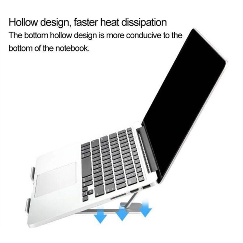 Verstelbare Aluminium Laptop Stand, Ergonomische Riser Notebook Computer Houder Stand Compatibel Voor Mac Book Air Pro, mac Book Air