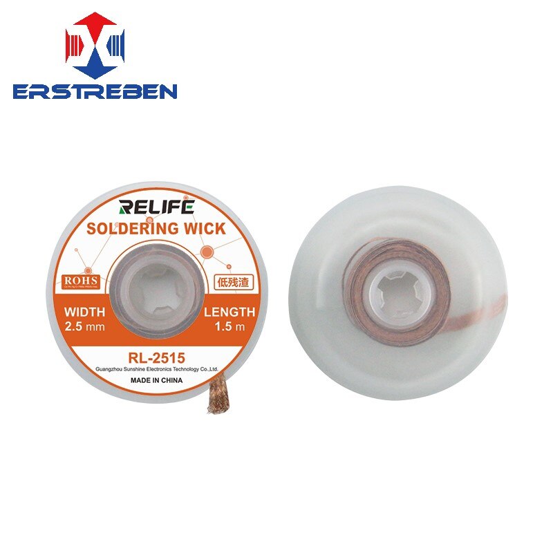 Desoldering Braid Wick - 2.0mm Width, 5 Feet Long, Rosin Flux, No Residue (Copper) 8 thumbnail image