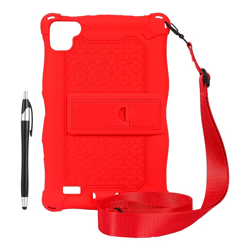 Funda para tableta Teclast P80, P80X, P80H, 8 pulgadas, anticaída, de silicona, con correa y bolígrafo