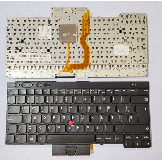teclado para Lenovo ThinkPad L530 T430, T430S, X230, W530, T530I, T430I, 04X1263, 04W3048, 04W3123: SP