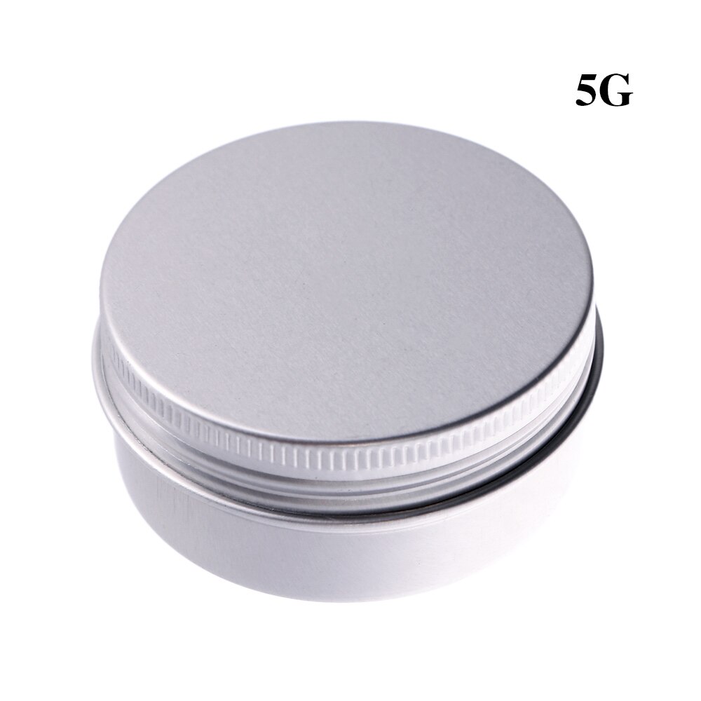 5ML-250ML Small Tin Packing box Refillable Containers Aluminum Cosmetic Storage Jars Cosmetic Screw Top Sample Containers: 5g