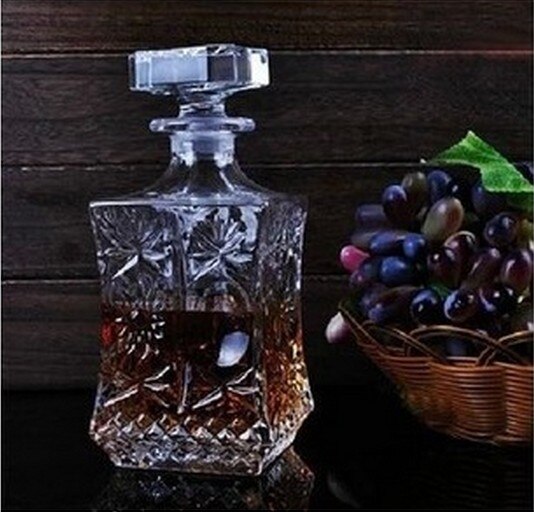 1pc graverade midjeformad kristall whisky vinflaska spritkanna behållare rödvin dekantering luftning party bar set  jr 1091