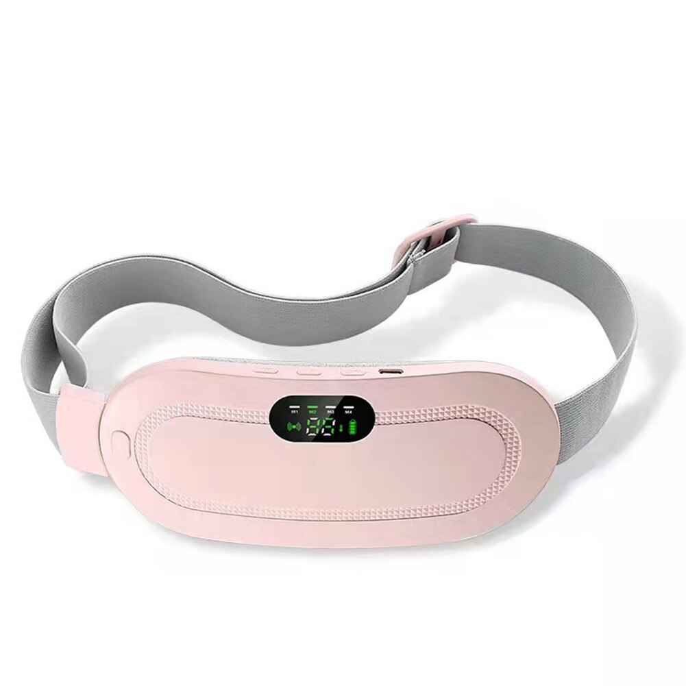 Relieve Menstrual Pain Abdominal Heating Massage Warm Palace Belt Massager Electric Heating Uterus Acupoints Vibrating Massage: Pink  B
