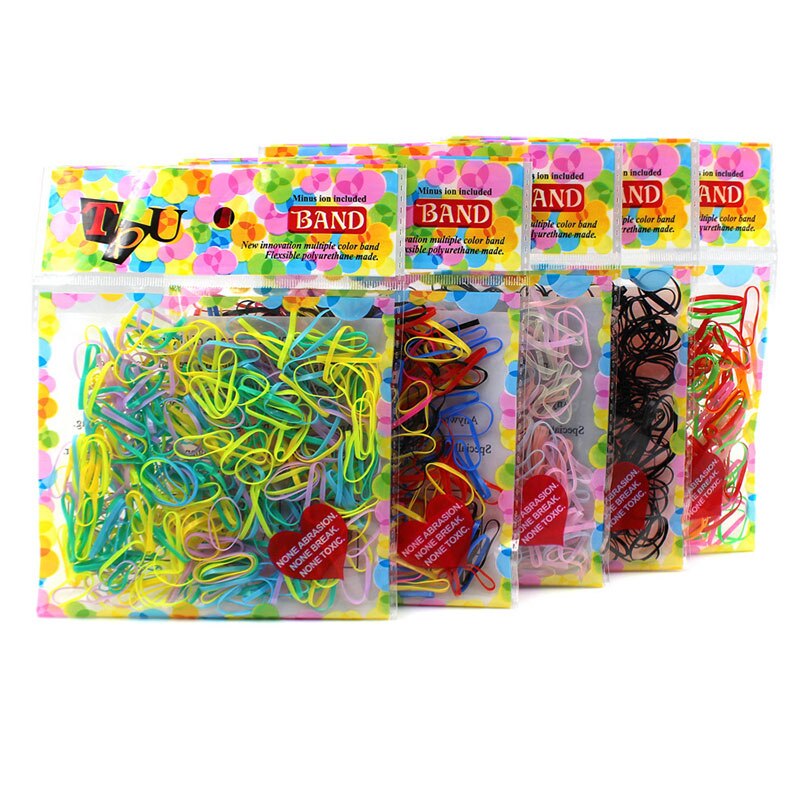 250 stk hestehaleholder elastiske hårringe piger gummi hårbånd børn hår reb bånd hår styling værktøjer til piger hovedbeklædning