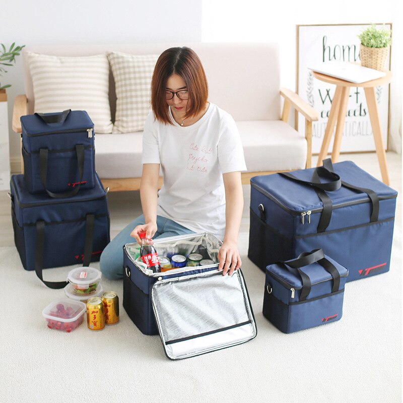 37L Extra Grote Geïsoleerde Koeltas Bier Picknick Voedsel Draagbare Ice Pack Lunch Tassen Voor Vrouwen Opslag Container Koelbox