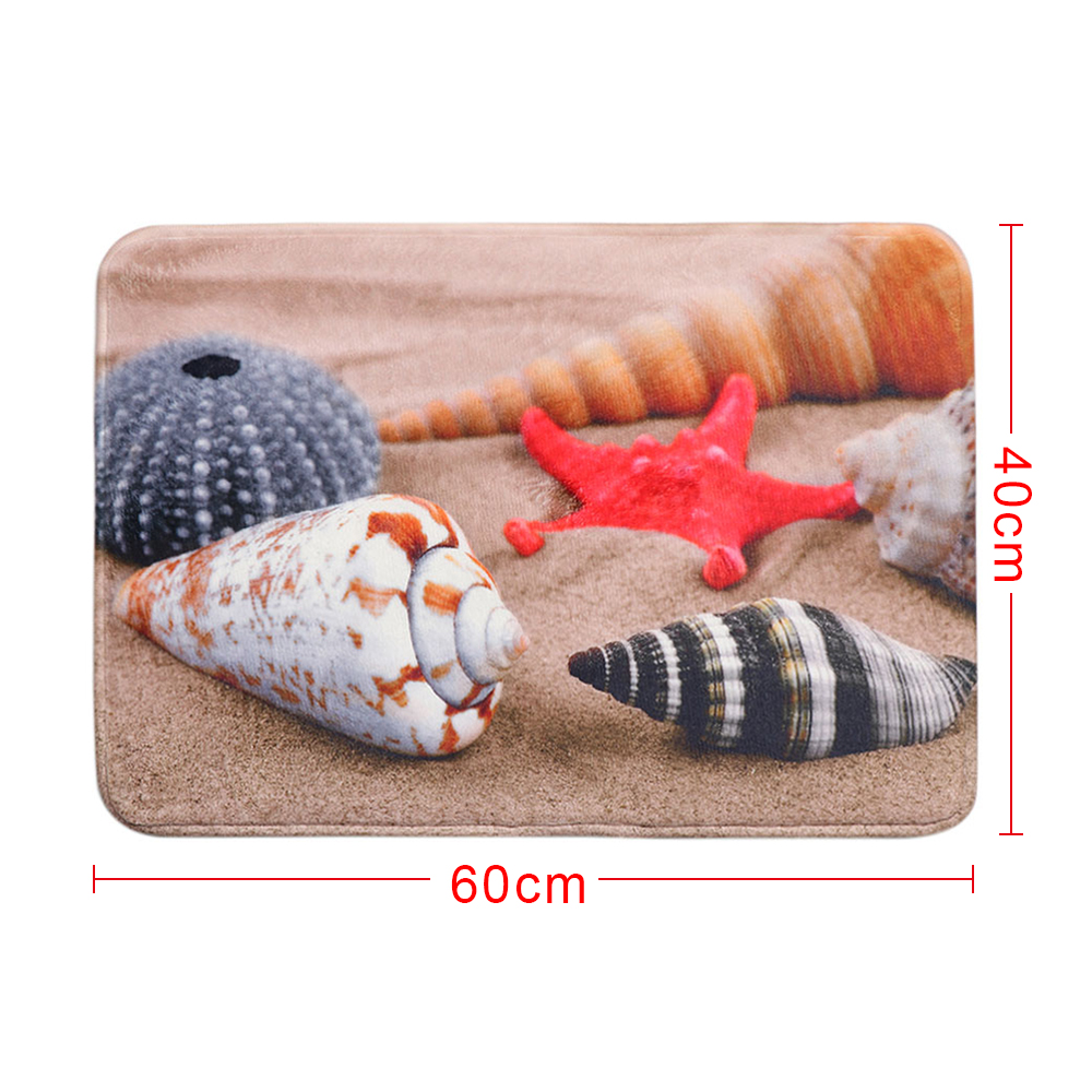 Alfombra de baño de impresión de estilo marino Felpudo de playa estrella de mar estera de suelo alfombra de dormitorio antideslizante alfombra de Tatami suave decoración de casa