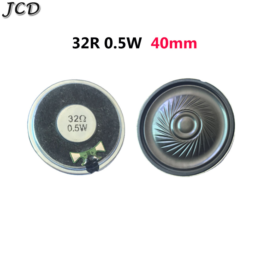 JCD 1pcs Ultra-thin speaker 32 ohms 0.5 watt 32R 0.5W speaker Diameter 23mm 28mm 36mm 40mm 50mm 57mm Loudspeaker: green