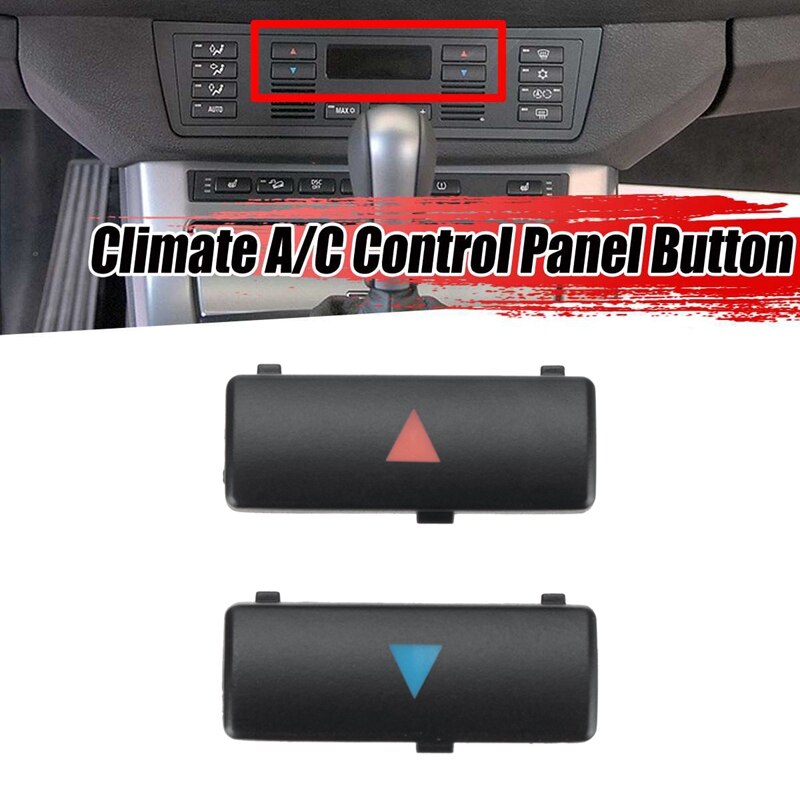 Aire acondicionado para coche a/C, Panel de Control de temperatura, interruptor, funda de botón de llave para BMW X5, E39, E53, 525I, 530I, 540I, M5, 6411692431, 2 uds.