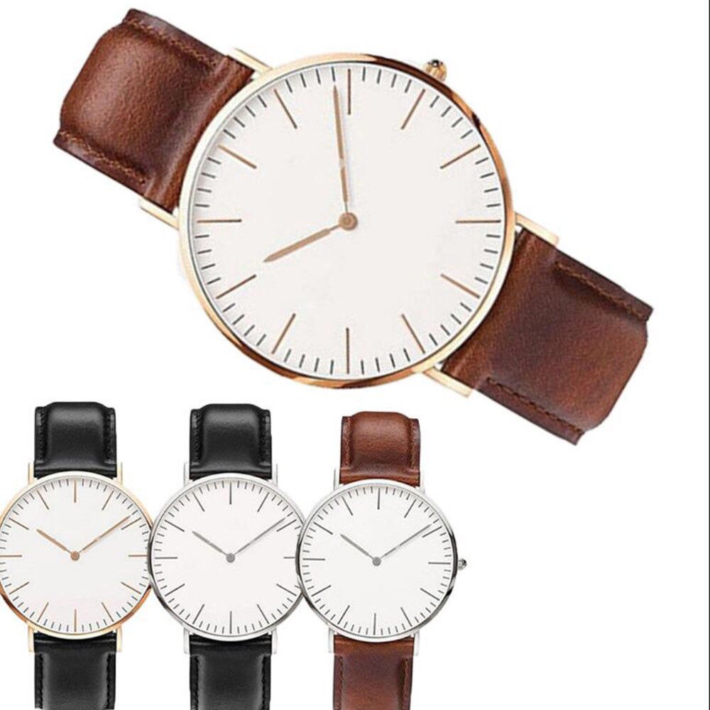 Mannen Horloge Casual Waterdichte Quartz Horloges Klok Datum Klassieke Business Bruin Lederen Kerst Horloge Duitse Spitz Horloges, Bruin, commercieel