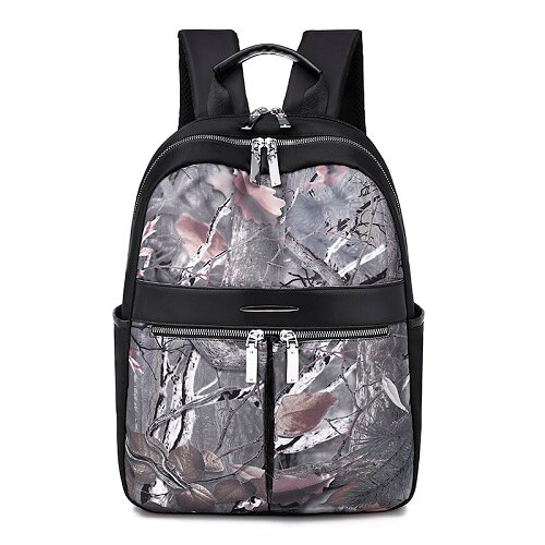 Simple Oxford Korean Leisure Style Women Backpack Fashionable Girls Leisure Bag School Student Bag Teenager Girls: fallen leaves